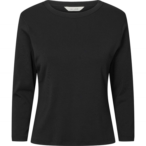 LISVA SASCHA 3/4 SLEEVE TOP BLACK